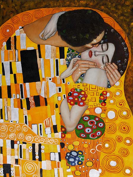 The Kiss detail - Gustav Klimt Paintings